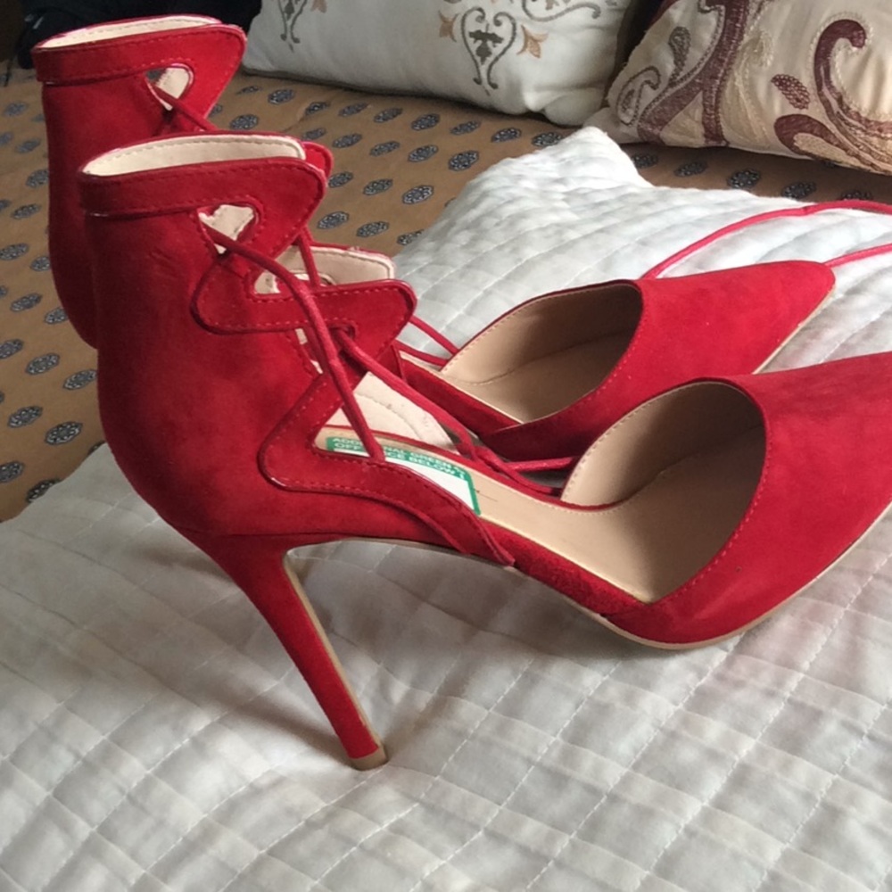 Jessica Simpson Red Suede Shoes